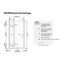 110x90cm Corner Frameless Shower Screen with Gunmetal Brackets and Brass Hinges, Round Handle
