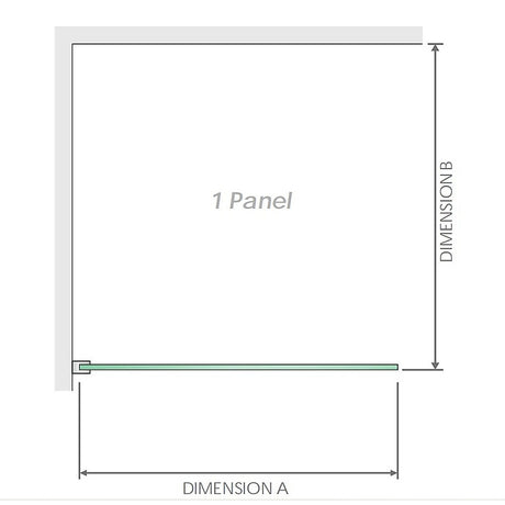 110x90cm Corner Frameless Shower Screen with Gunmetal Brackets and Brass Hinges, Round Handle