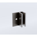 110x90cm Corner Frameless Shower Screen with Gunmetal Brackets and Brass Hinges, Round Handle
