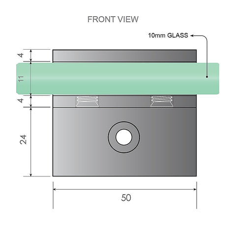110x90cm Corner Frameless Shower Screen with Gunmetal Brackets and Brass Hinges, Round Handle