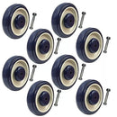 8 x 5" Diameter Wheels Nuts and Bolts included