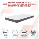 Single Memory Foam Mattress – OEKO-TEX® Textile & CertiPUR-US® Certified Foam