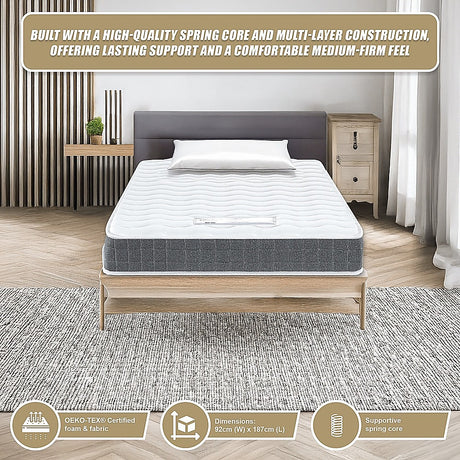Single Memory Foam Mattress – OEKO-TEX® Textile & CertiPUR-US® Certified Foam