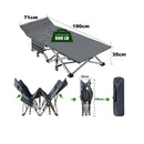 Camping Bed Elevated Cot with Mattress – Foldable Outdoor Sleeping Bed for Adults