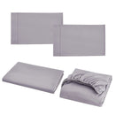 Queen Bed Sheet Set – 1800 Series Microfiber, Deep Pocket, Soft & Breathable, Grey