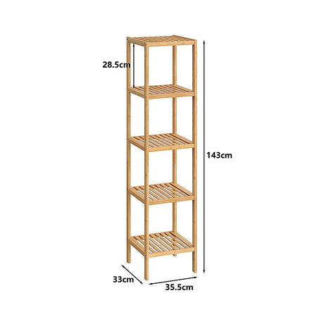 5 Tier Bookshelf Storage Bookcase Shelving Unit for Home Office