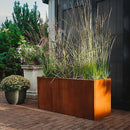 Corten Steel Planter Box 62x40x39cm Outdoor Garden Raised Bed Rust Finish