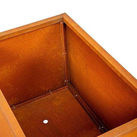 Corten Steel Planter Box 62x40x39cm Outdoor Garden Raised Bed Rust Finish