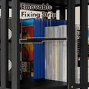 360 Rotating Bookshelf Bamboo Storage Display Rack Shelving in Black