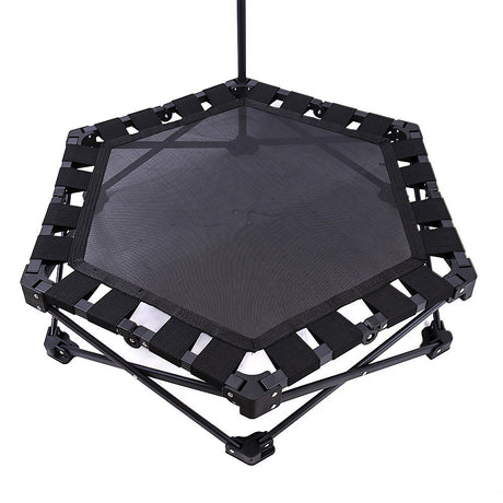 Foldable Fitness Trampoline with Handle Compact Folding Rebounder