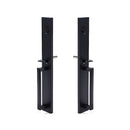 Matte Black Double Door Handle Set Dummy Front Entry Deadbolt Lock