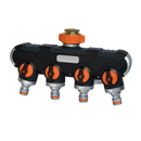 4 Way Hose Splitter Tap Garden Water Irrigation Distributor Valve