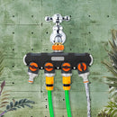 4 Way Hose Splitter Tap Garden Water Irrigation Distributor Valve