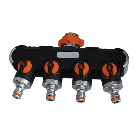4 Way Hose Splitter Tap Garden Water Irrigation Distributor Valve