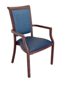 Harvey Dining Chair Stackable w Faux Leather Seat 95cm