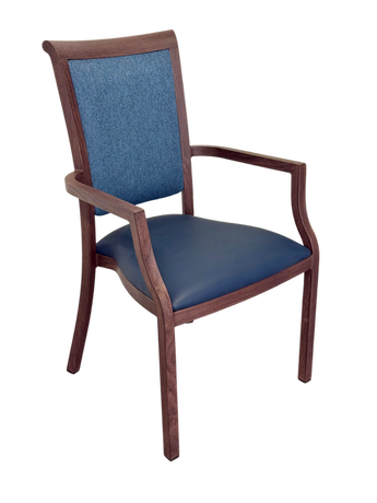Harvey Dining Chair Stackable w Faux Leather Seat 95cm