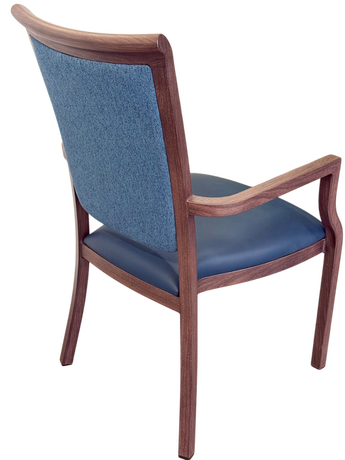 Harvey Dining Chair Stackable w Faux Leather Seat 95cm
