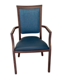 Harvey Dining Chair Stackable w Faux Leather Seat 95cm