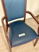 Harvey Dining Chair Stackable w Faux Leather Seat 95cm