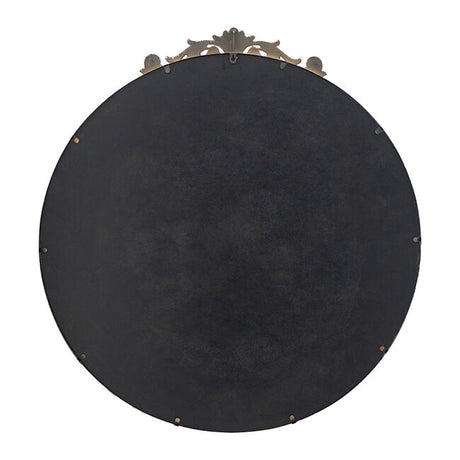 Baroque Black Round Mirror 81cm