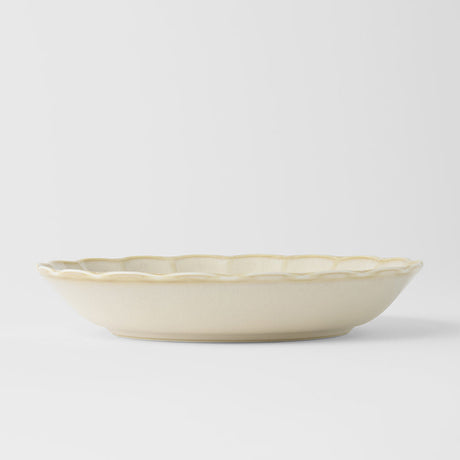 Plate High Rim 21.8cm Ivory Rinka Glaze