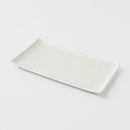 Sushi Plate 24cm White Contour Glaze
