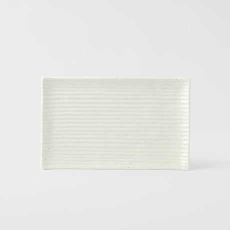 Sushi Plate 24cm White Contour Glaze
