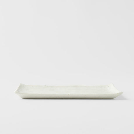 Sushi Plate 24cm White Contour Glaze