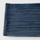 Sushi Plate 24cm Blue Contour Glaze