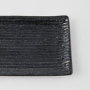 Sashimi Plate 33cm Black Contour Glaze