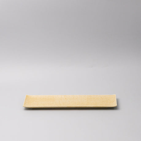 Plate Rectangular Sashimi 33cm Honey Glaze