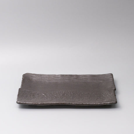 Platter Rectangular 32cm Matte Black Glaze