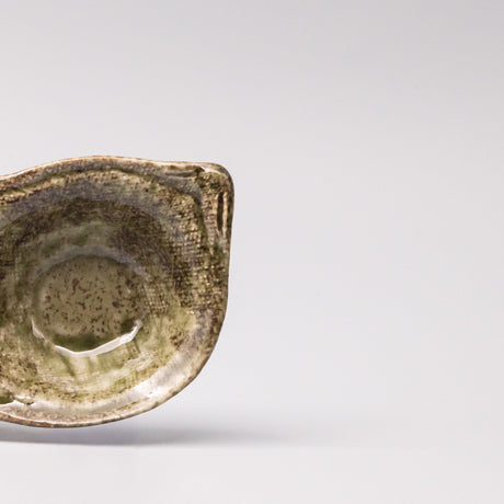 Edamame Triple Pod Dish Green Glaze