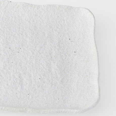 Platter Rectangular 35cm Shell White Glaze