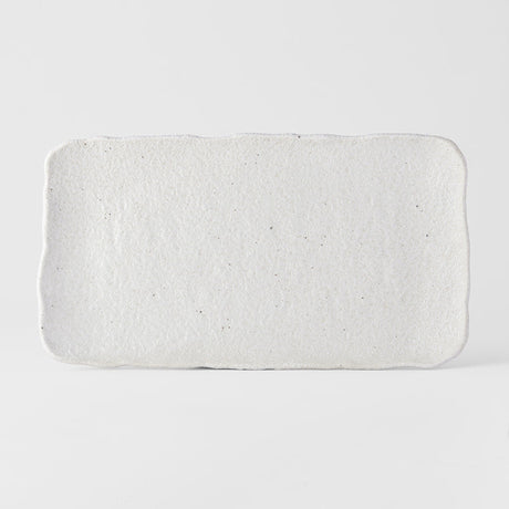 Platter Rectangular 35cm Shell White Glaze