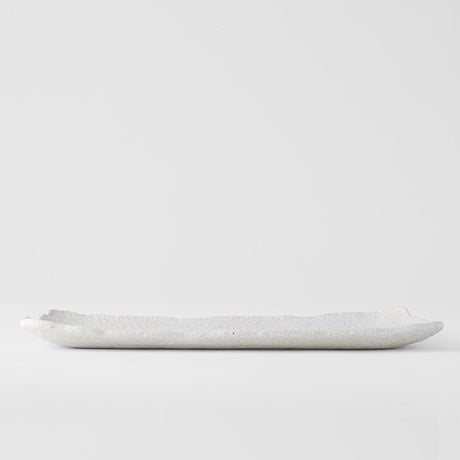 Platter Rectangular 35cm Shell White Glaze