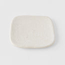 Plate Square 19cm Shell White Glaze