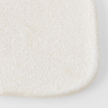 Plate Square 19cm Shell White Glaze
