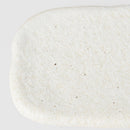Plate Rectangular 28.5cm Shell White Glaze
