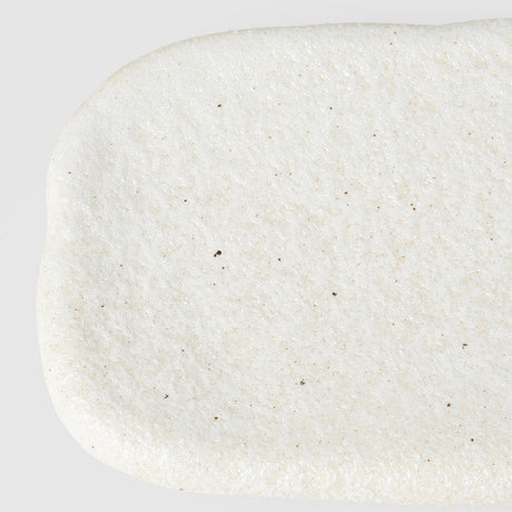 Plate Rectangular 28.5cm Shell White Glaze