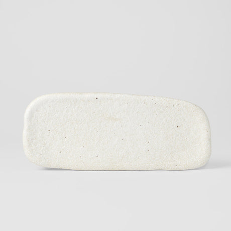 Plate Rectangular 28.5cm Shell White Glaze