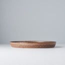 Plate High Rim 25cm Toffee Glaze