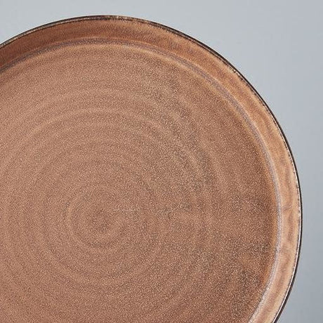 Plate High Rim 25cm Toffee Glaze