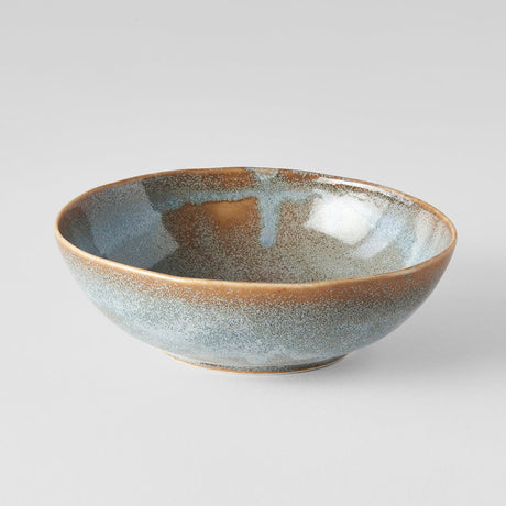 Bowl Oval 14cm Steel Grey Glaze