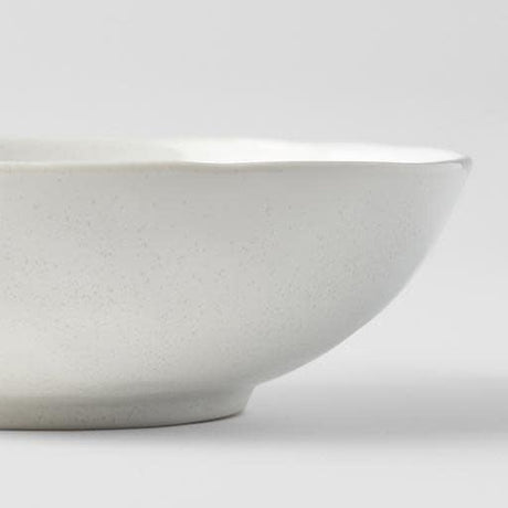 Bowl Oval 16cm Parchment White Glaze