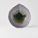 Bowl Shallow Leaf Shape 25cm Midori Glaze