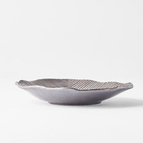 Plate Leaf Shape 16cm Midori Green Glaze