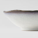 Bowl Leaf Shape 24cm Sky Blue Glaze