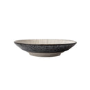 Pasta Bowl Flat 23cm Black Converging Line Glaze