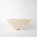 Fluted Bowl Square 21x21cm Oatmeal Glaze